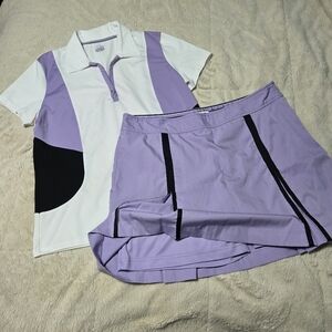 Izod Golf Skort and Shirt Set, size 12 Large